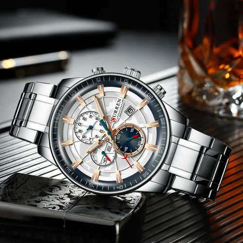 Éclat Temps Men's Luxury Chronograph Watch – Waterproof Quartz Watch
